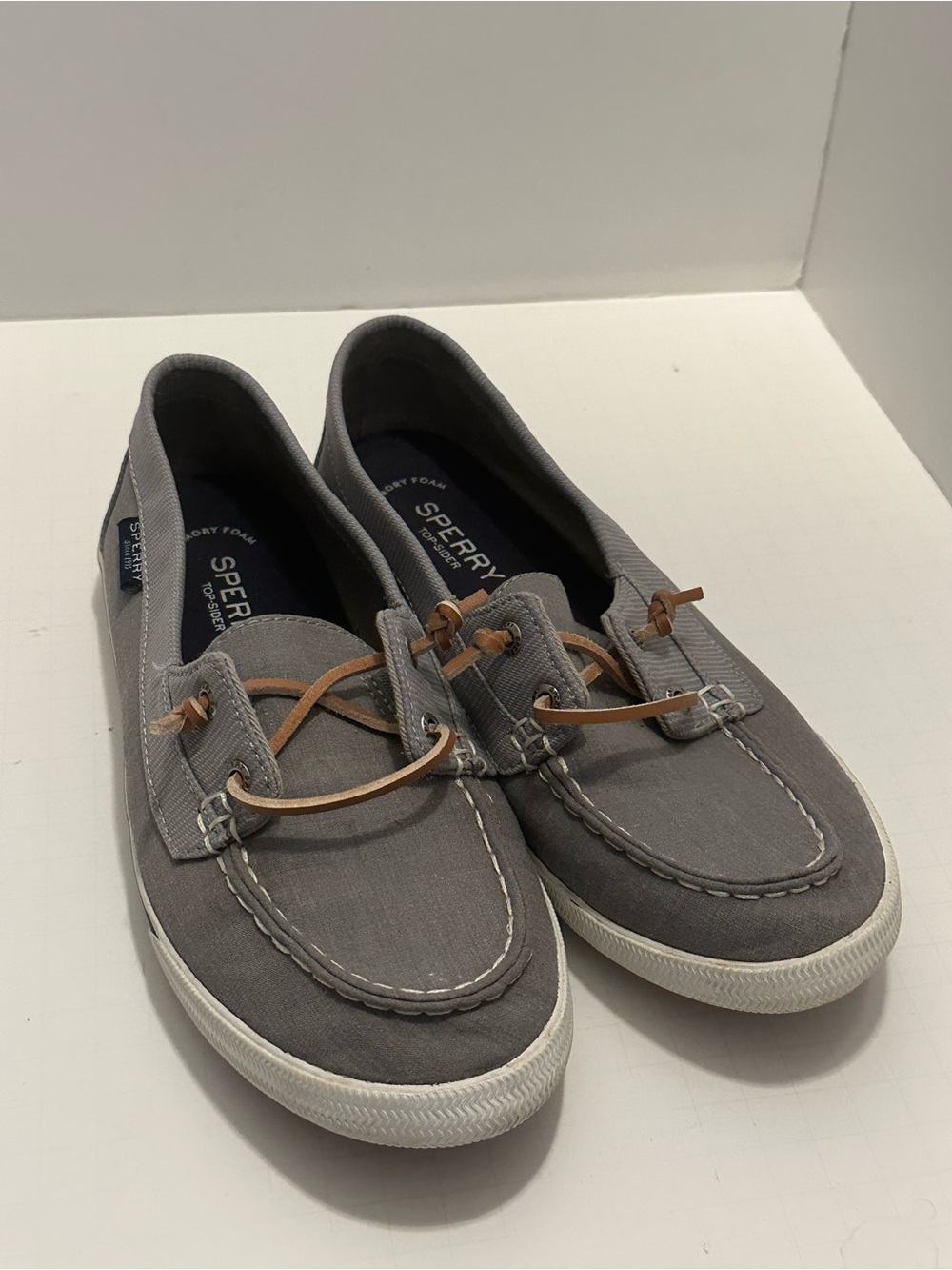 Sperry Women’s Gray Canvas Boat Shoes